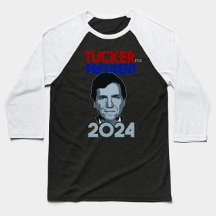 Tucker Carlson For President 2024 Baseball T-Shirt